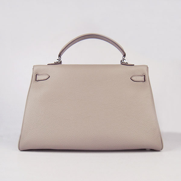 High Quality Hermes Kelly 35cm Togo Leather Bag Grey 6308 - Click Image to Close